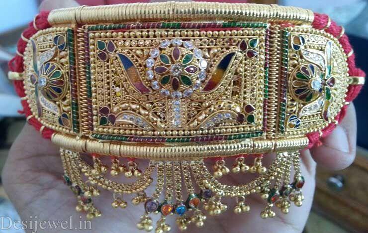 New and Latest Design of Rajasthani fancy gold hath-baajubandh 