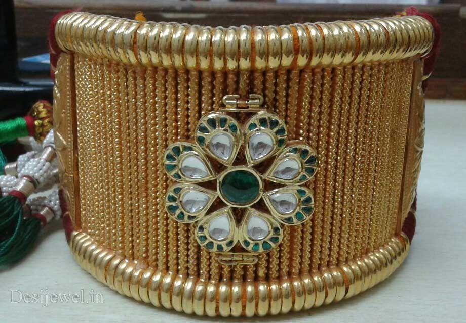 New and Latest Design of Rajasthani fancy gold hath-baajubandh 