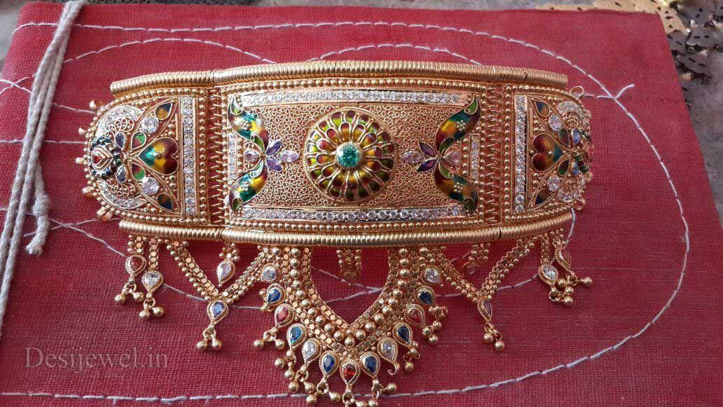 New and Latest Design of Rajasthani fancy gold hath-baajubandh 