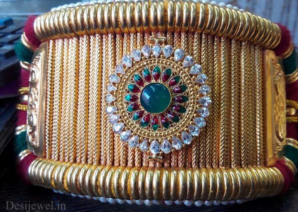 New and Latest Design of Rajasthani fancy gold hath-baajubandh 