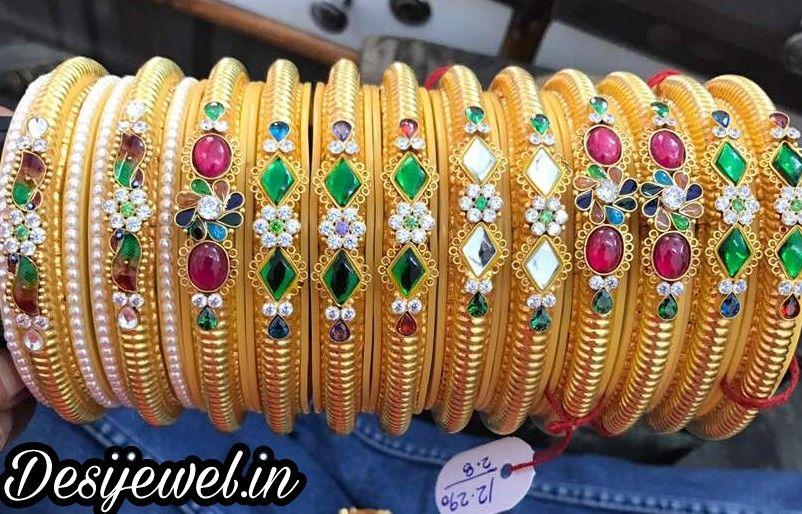 New and Latest Design of Rajasthani fancy gold Bangles 