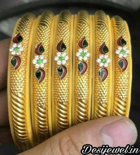 New and Latest Design of Rajasthani fancy gold Bangles 