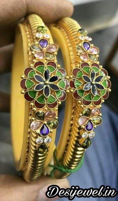 New and Latest Design of Rajasthani fancy gold Bangles 