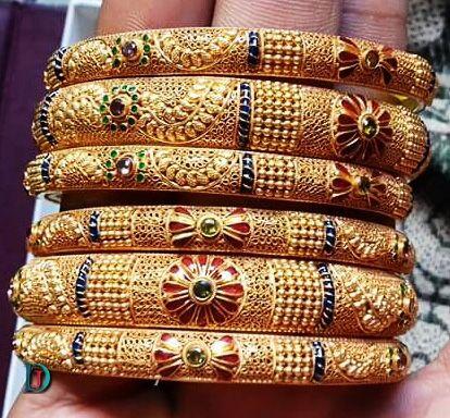 New and Latest Design of Rajasthani fancy gold Bangles 