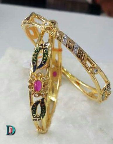 New and Latest Design of Rajasthani fancy gold Bangles 