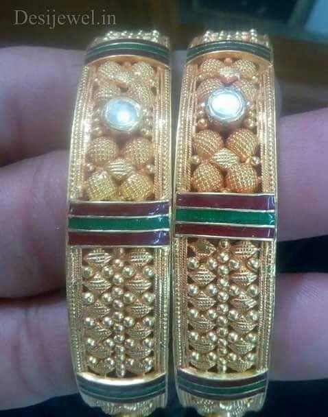 New and Latest Design of Rajasthani fancy gold Bangles 