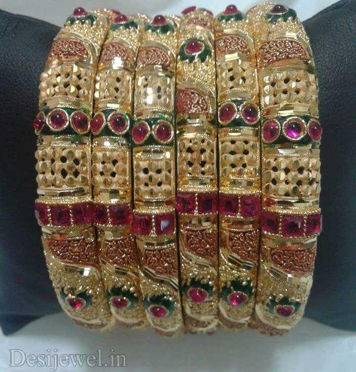 New and Latest Design of Rajasthani fancy gold Bangles 