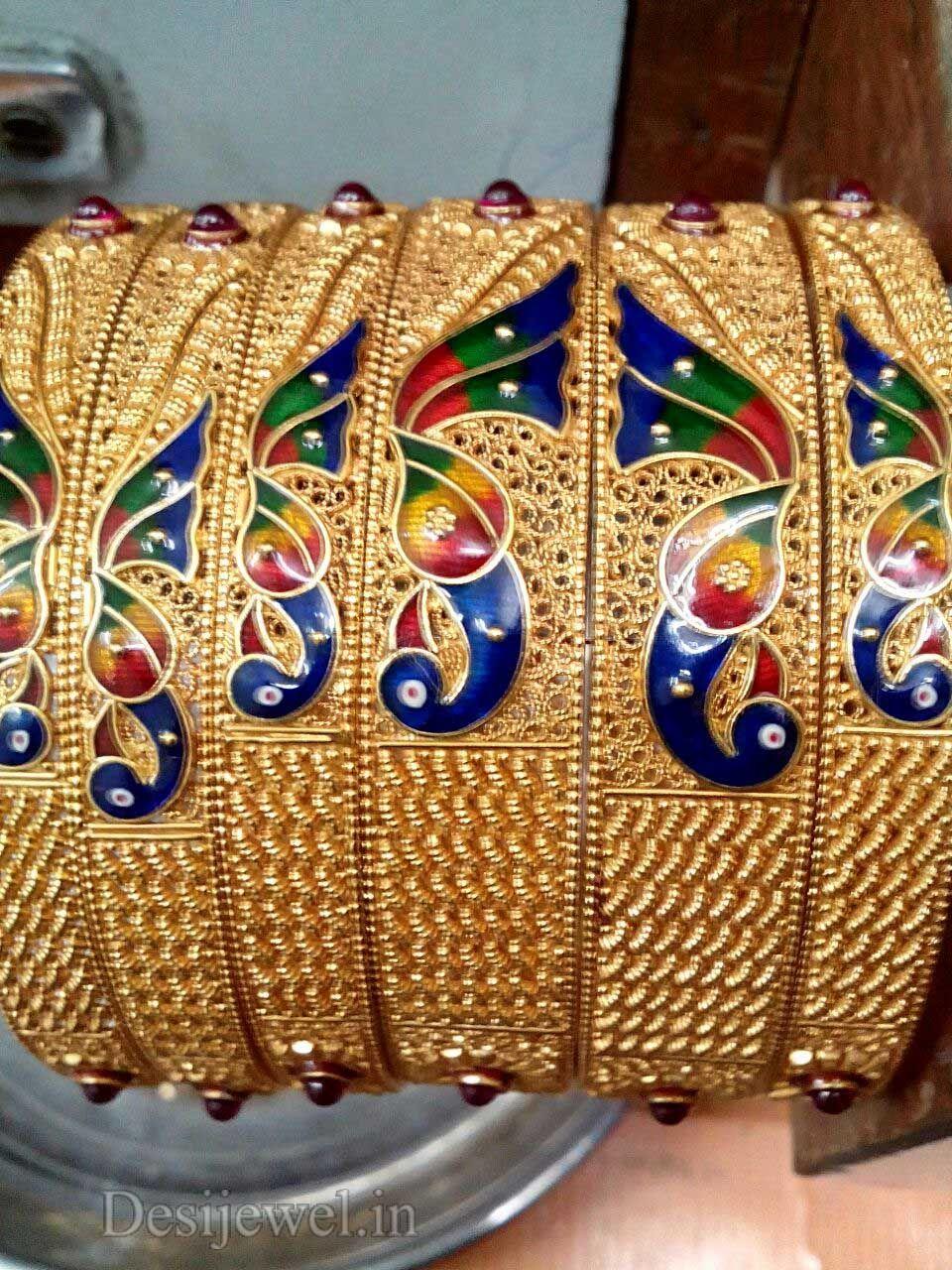 New and Latest Design of Rajasthani fancy gold Bangles 