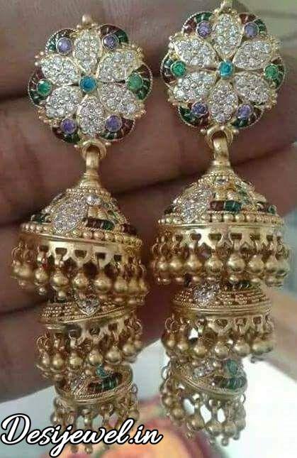 New and Latest Design of Rajasthani fancy gold kaan-jhoomariya 