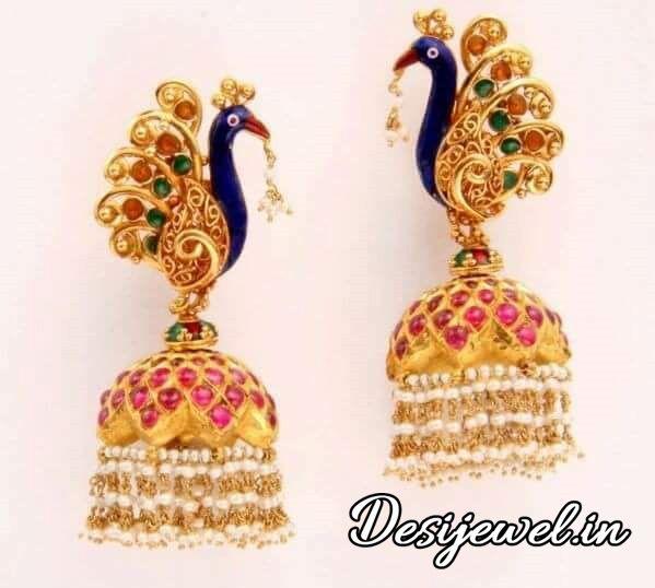 New and Latest Design of Rajasthani fancy gold kaan-jhoomariya 