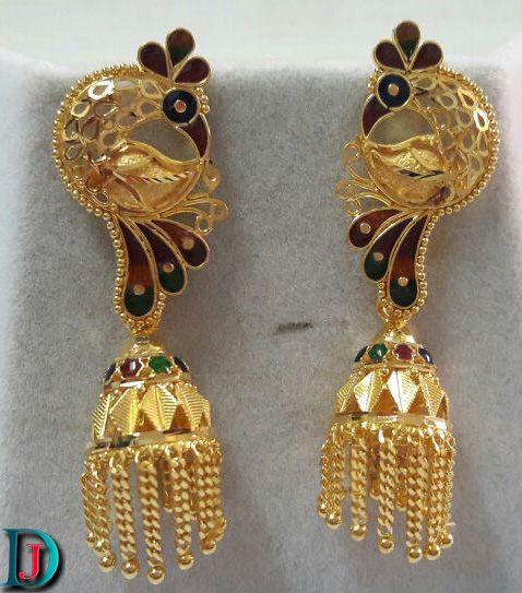 New and Latest Design of Rajasthani fancy gold kaan-jhoomariya 