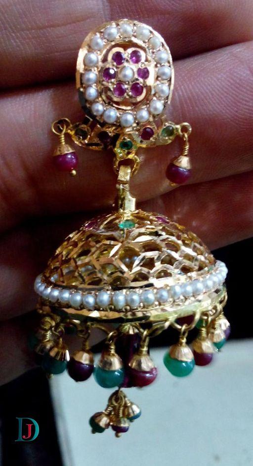 New and Latest Design of Rajasthani fancy gold kaan-jhoomariya 
