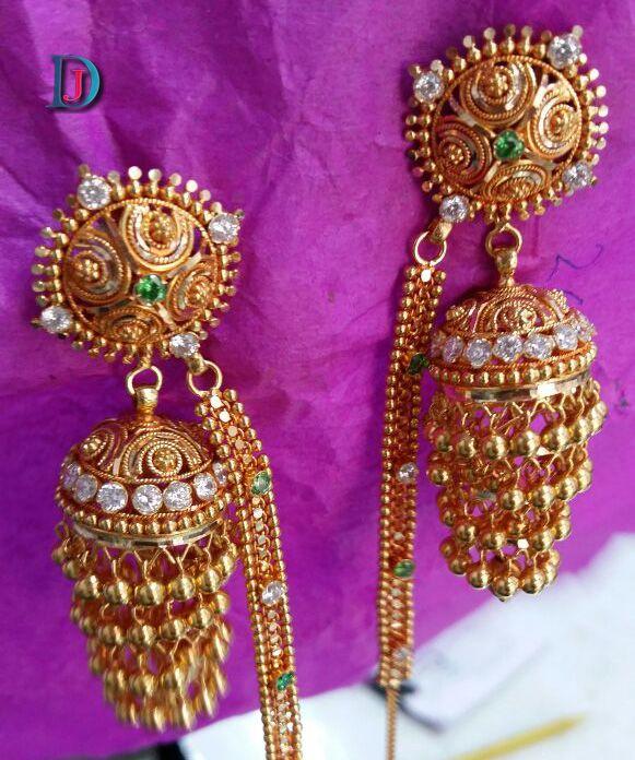 New and Latest Design of Rajasthani fancy gold kaan-jhoomariya 