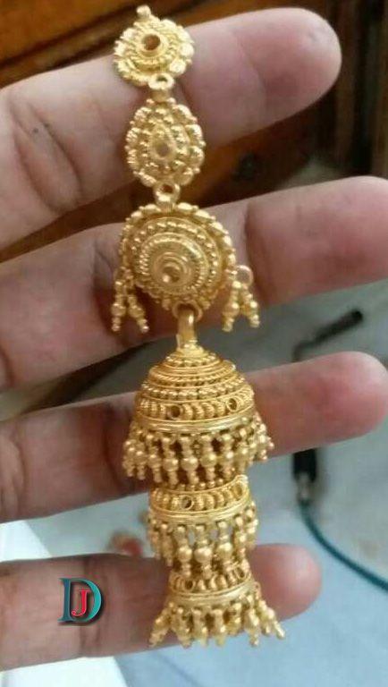 New and Latest Design of Rajasthani fancy gold kaan-jhoomariya 