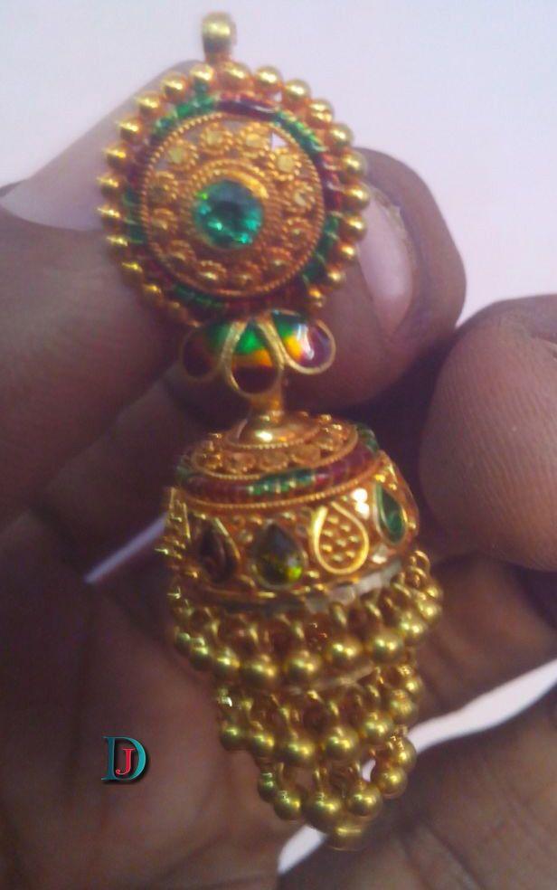 New and Latest Design of Rajasthani fancy gold kaan-jhoomariya 