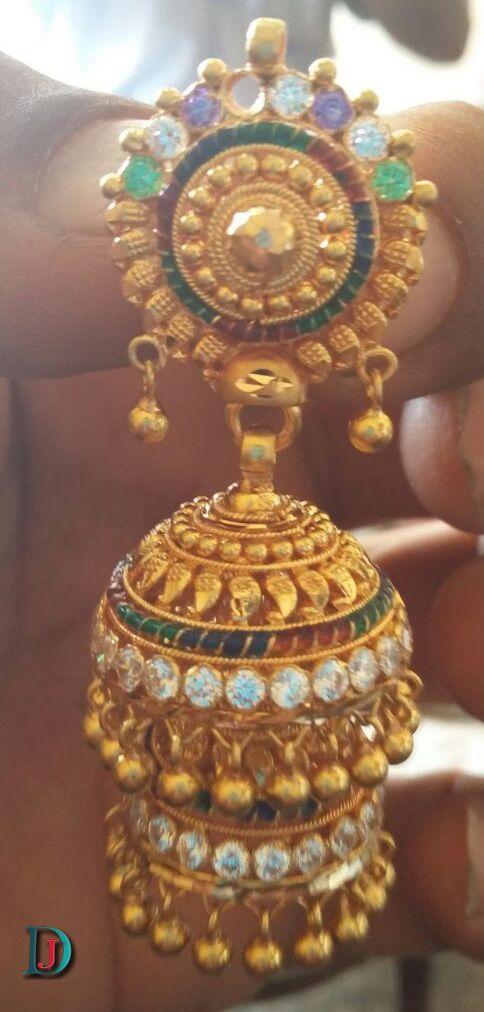 New and Latest Design of Rajasthani fancy gold kaan-jhoomariya 