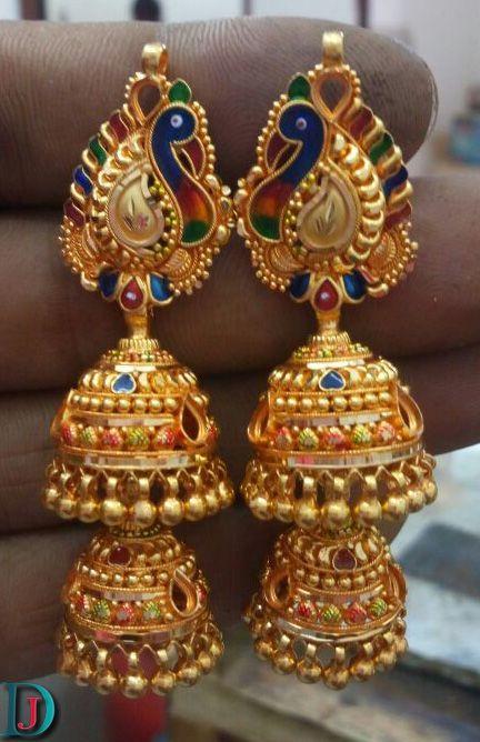 New and Latest Design of Rajasthani fancy gold kaan-jhoomariya 