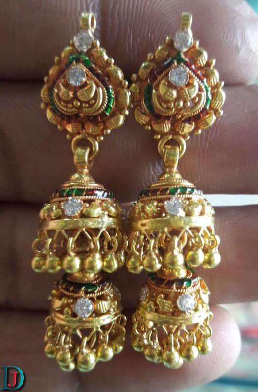 New and Latest Design of Rajasthani fancy gold kaan-jhoomariya 