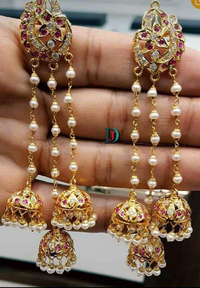 New and Latest Design of Rajasthani fancy gold kaan-jhoomariya 