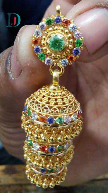 New and Latest Design of Rajasthani fancy gold kaan-jhoomariya 