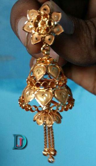 New and Latest Design of Rajasthani fancy gold kaan-jhoomariya 