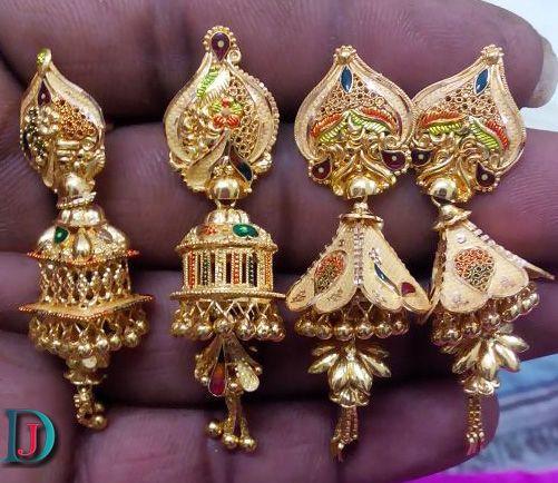 New and Latest Design of Rajasthani fancy gold kaan-jhoomariya 