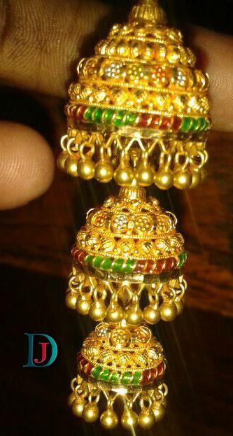 New and Latest Design of Rajasthani fancy gold kaan-jhoomariya 