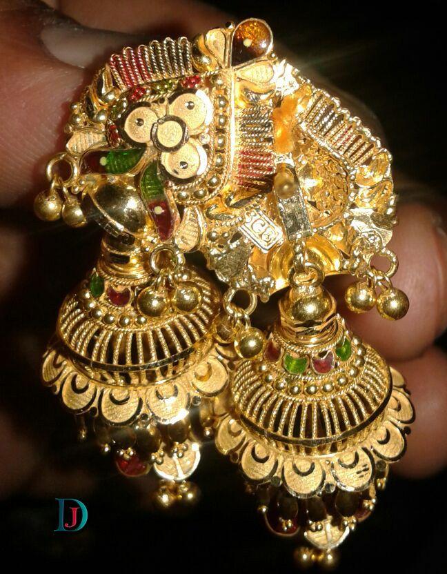 New and Latest Design of Rajasthani fancy gold kaan-jhoomariya 