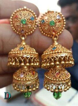 New and Latest Design of Rajasthani fancy gold kaan-jhoomariya 