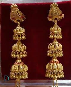 New and Latest Design of Rajasthani fancy gold kaan-jhoomariya 