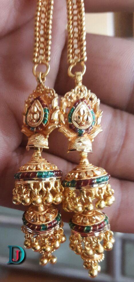 New and Latest Design of Rajasthani fancy gold kaan-jhoomariya 