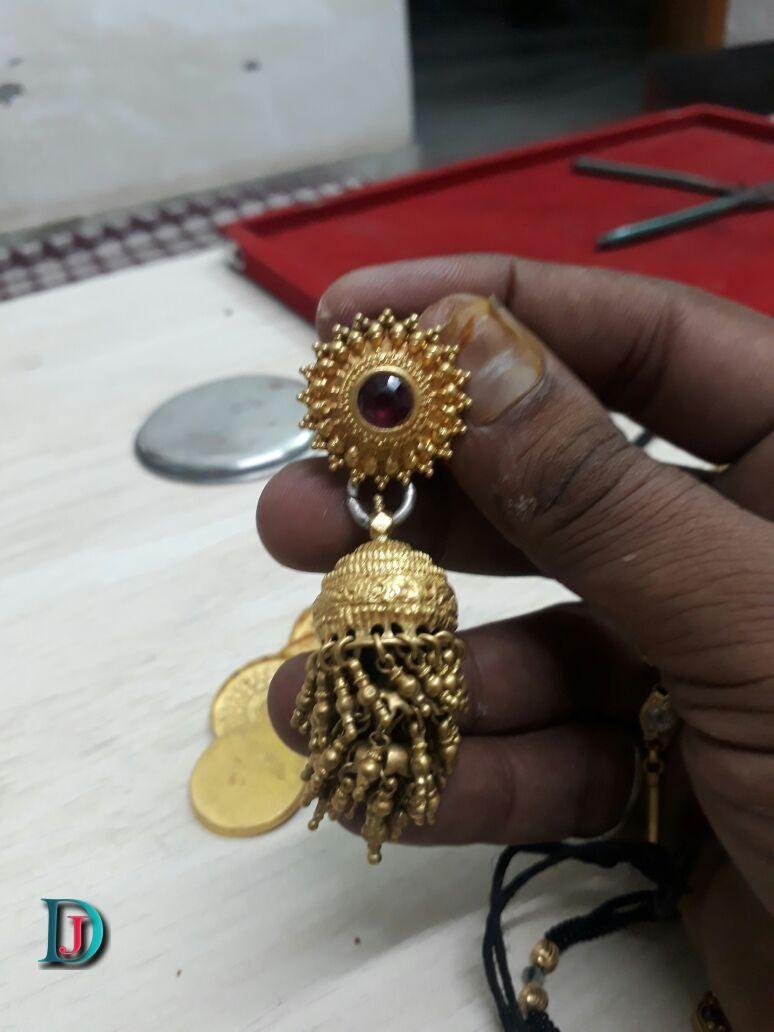 New and Latest Design of Rajasthani fancy gold kaan-jhoomariya 
