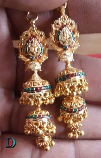 New and Latest Design of Rajasthani fancy gold kaan-jhoomariya 