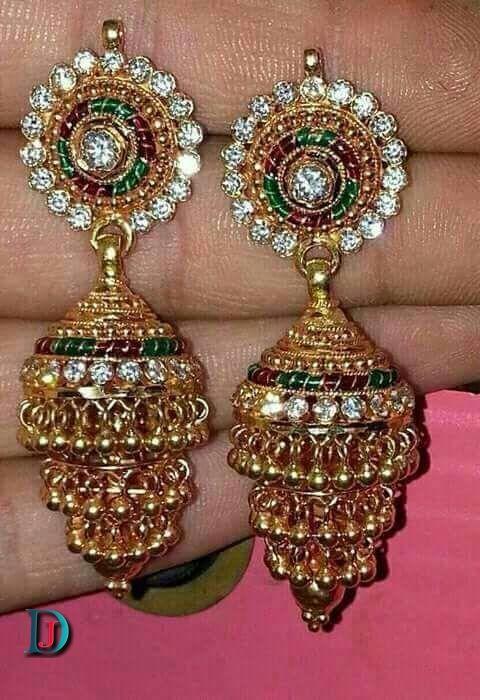 New and Latest Design of Rajasthani fancy gold kaan-jhoomariya 