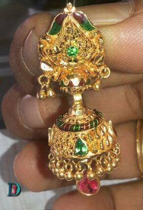 New and Latest Design of Rajasthani fancy gold kaan-jhoomariya 