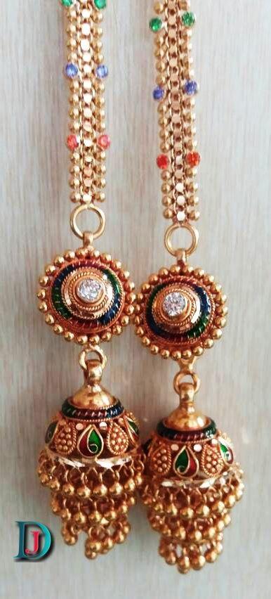 New and Latest Design of Rajasthani fancy gold kaan-jhoomariya 