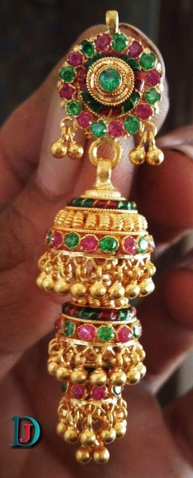 New and Latest Design of Rajasthani fancy gold kaan-jhoomariya 