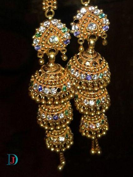 New and Latest Design of Rajasthani fancy gold kaan-jhoomariya 