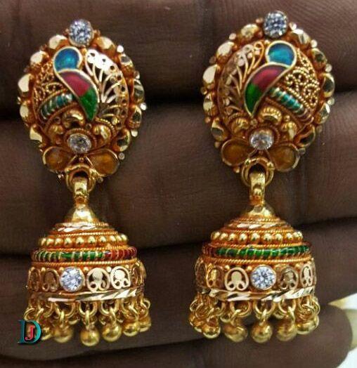 New and Latest Design of Rajasthani fancy gold kaan-jhoomariya 