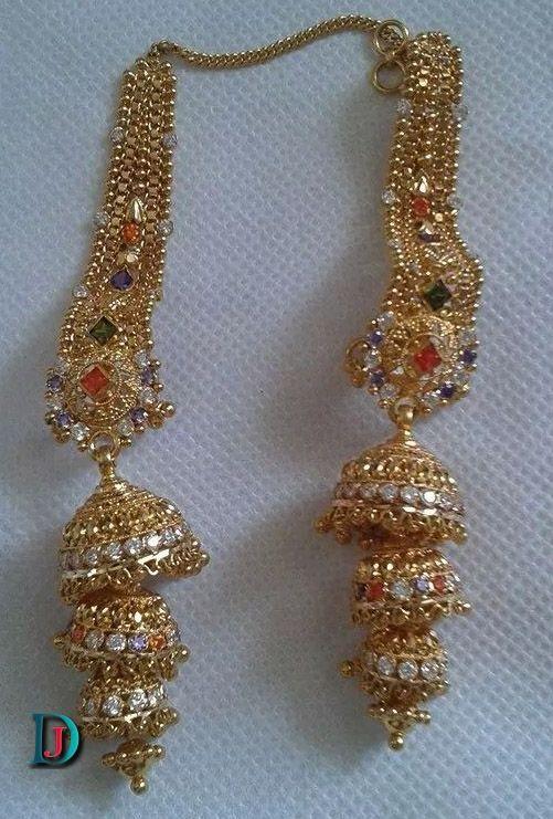 New and Latest Design of Rajasthani fancy gold kaan-jhoomariya 