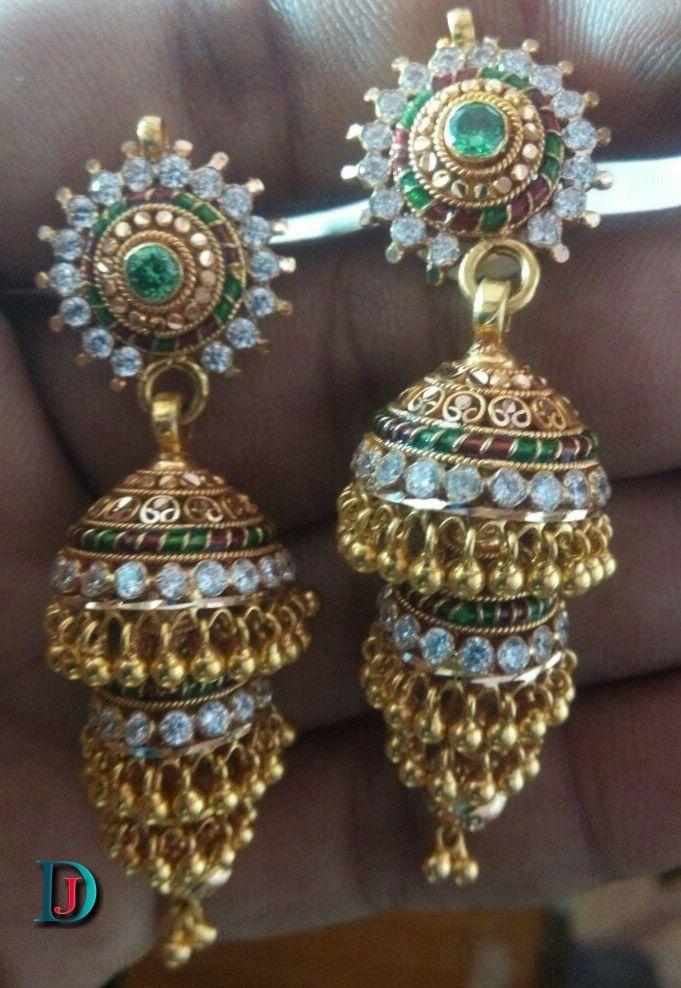 New and Latest Design of Rajasthani fancy gold kaan-jhoomariya 