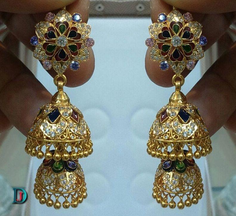 New and Latest Design of Rajasthani fancy gold kaan-jhoomariya 