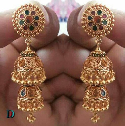 New and Latest Design of Rajasthani fancy gold kaan-jhoomariya 
