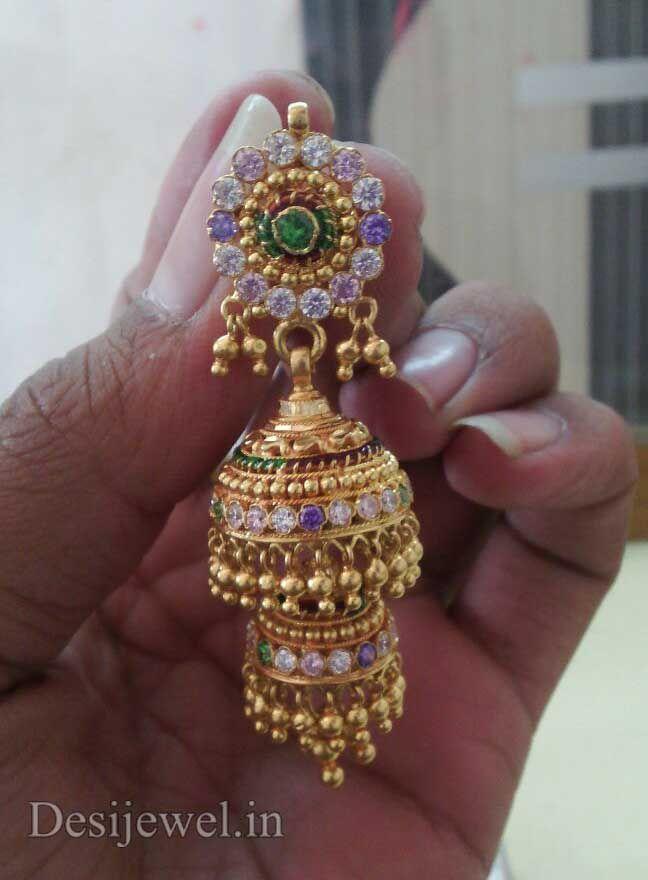 New and Latest Design of Rajasthani fancy gold kaan-jhoomariya 