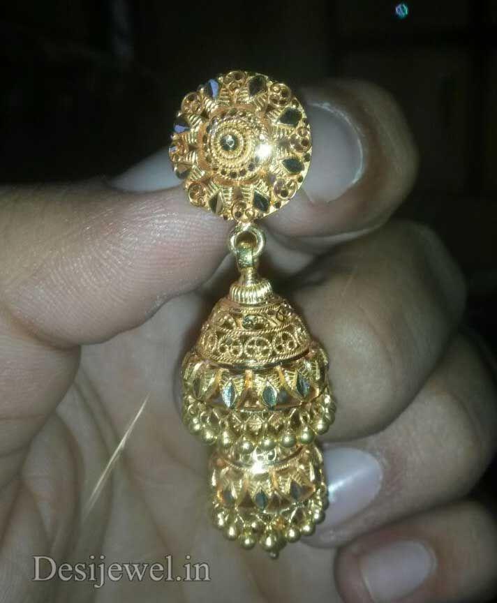 New and Latest Design of Rajasthani fancy gold kaan-jhoomariya 