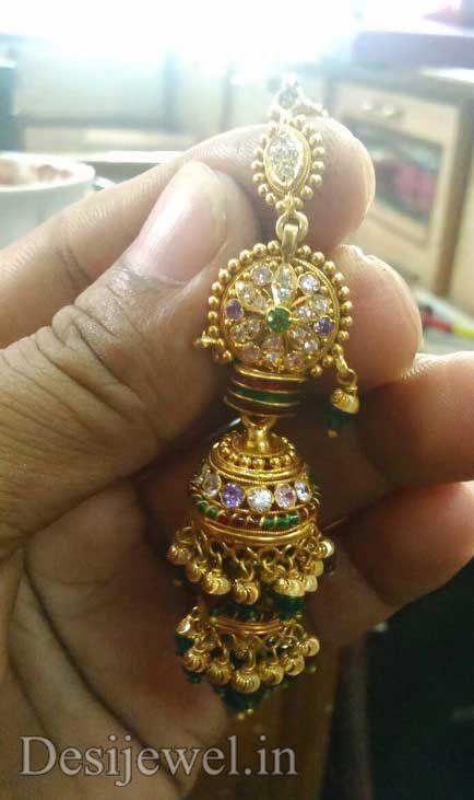 New and Latest Design of Rajasthani fancy gold kaan-jhoomariya 