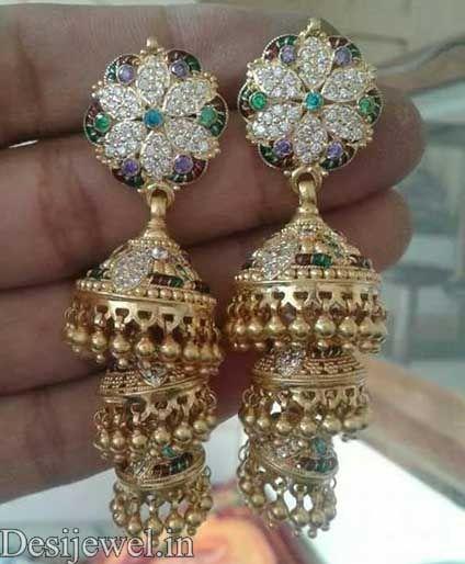 New and Latest Design of Rajasthani fancy gold kaan-jhoomariya 