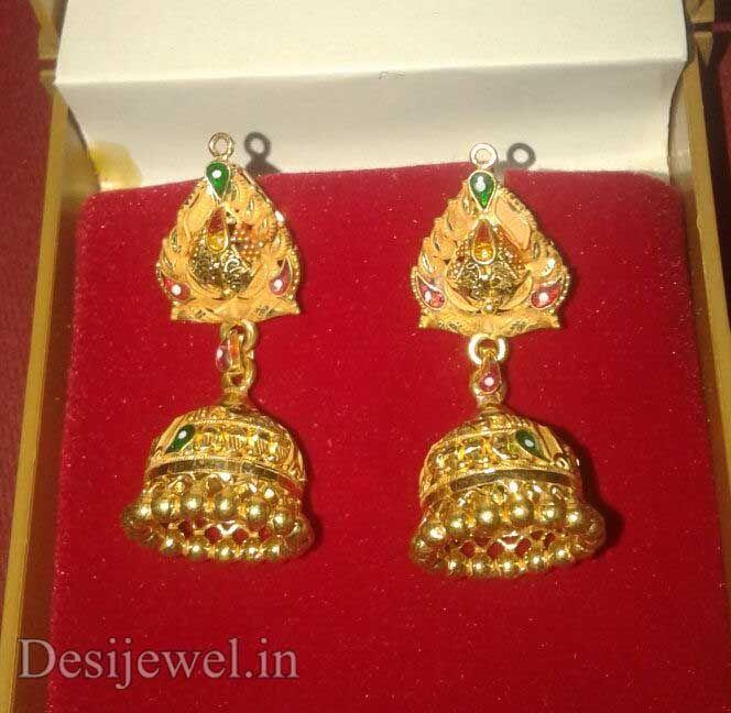 New and Latest Design of Rajasthani fancy gold kaan-jhoomariya 