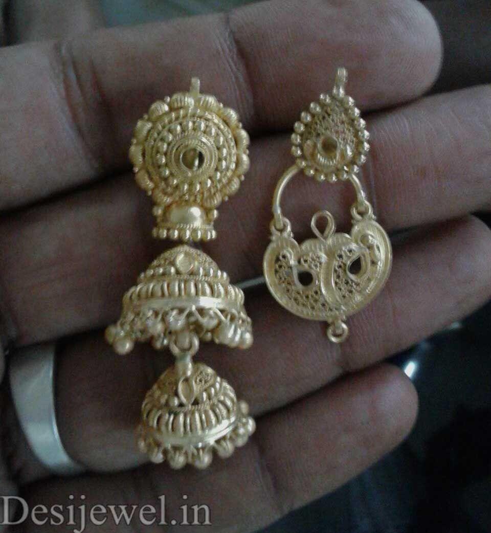 New and Latest Design of Rajasthani fancy gold kaan-jhoomariya 