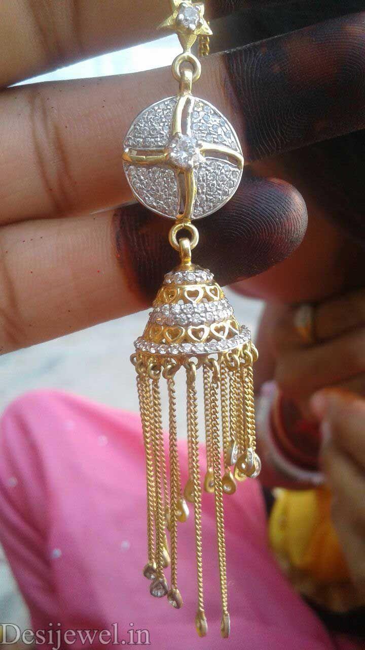 New and Latest Design of Rajasthani fancy gold kaan-jhoomariya 